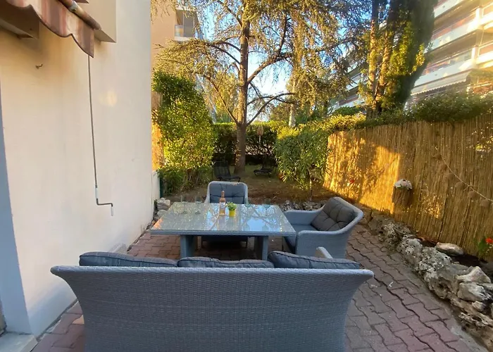 La Beau\'M Juan Les Pins Centre Ville 200M De La Mer Terrasse Et Jardin